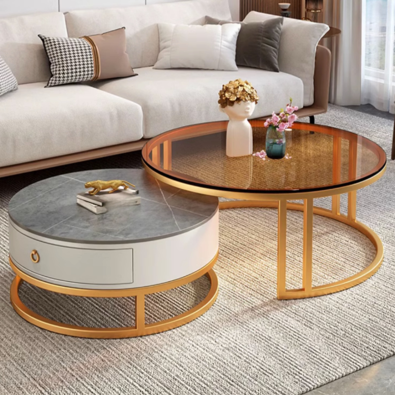 Nested Orbicular Framework Accent Table for Foyer Use - image 5