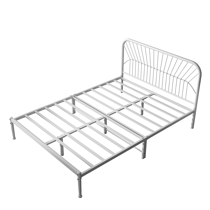 Modern Style Metal Frame Storage Panel Bed with Rectangular Headboard Shape - image 3