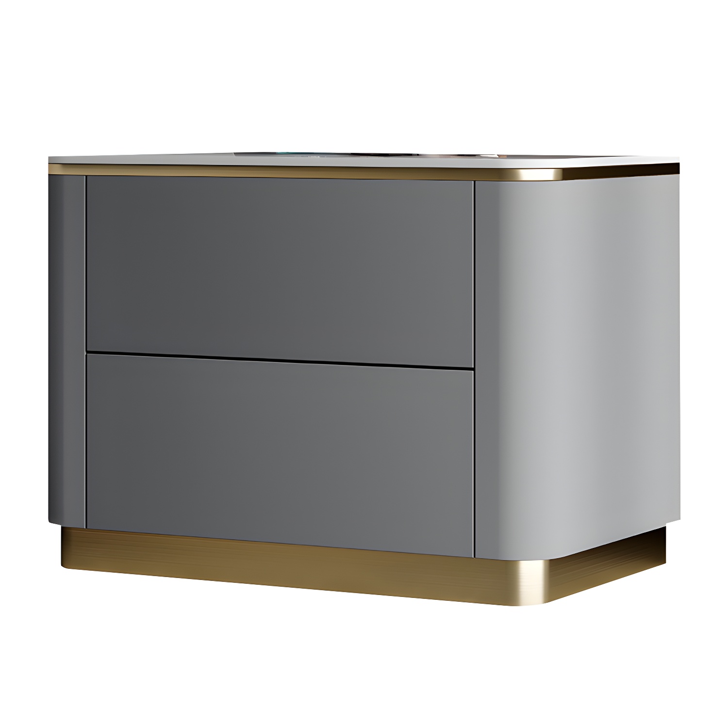 Glam Solid Wood Leather Outer Frame Accent Table Nightstand Drawer Storage Night Table - image 8