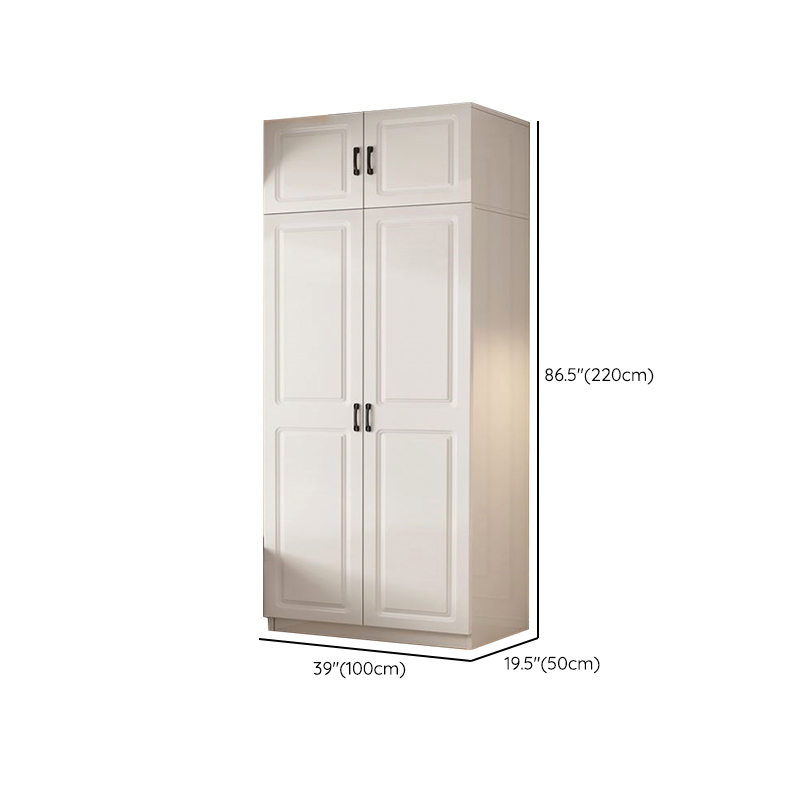 Casual Chalk Timber Wardrobe with Soft Close Drawer and Door, Interior Shelves, Hanging Rod - image 18
