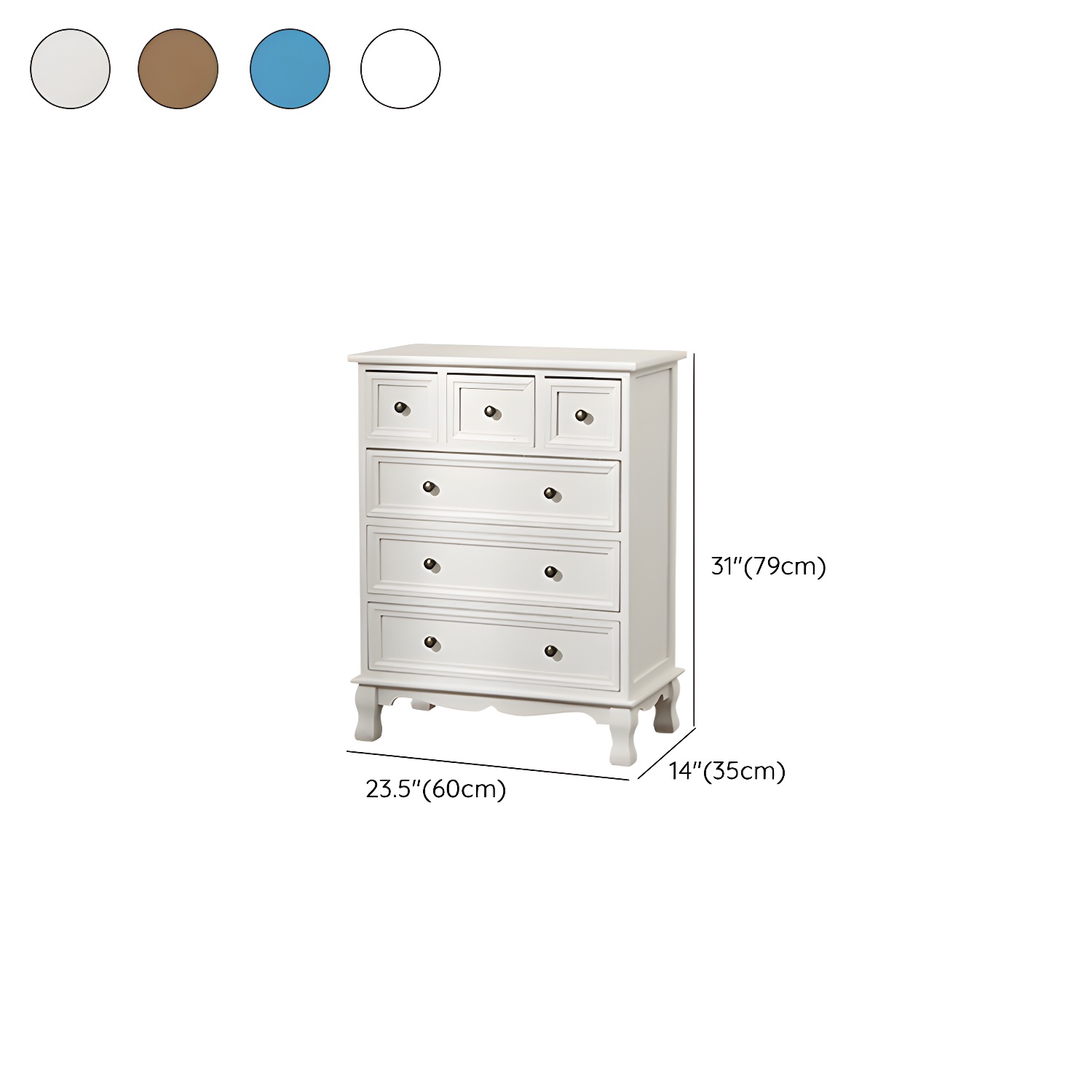 Modern Wooden Bachelor Chest with Vertical Drawers with Drawers - image 15