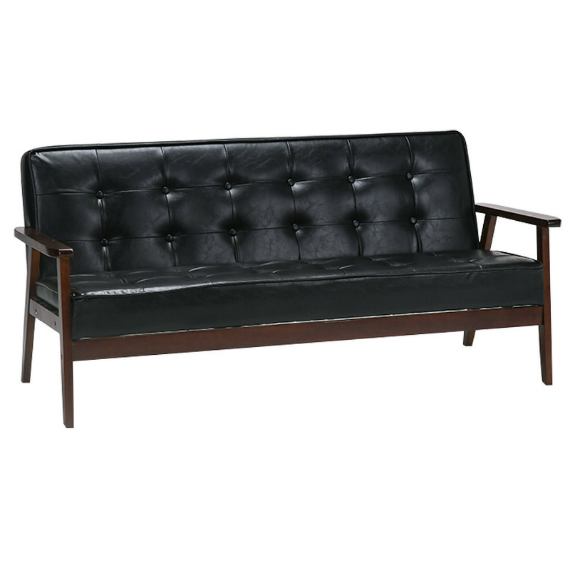 Modern Wood Frame Tufted Back Sofa with Cotton Seat Sleek and Stylish Seating - image 14