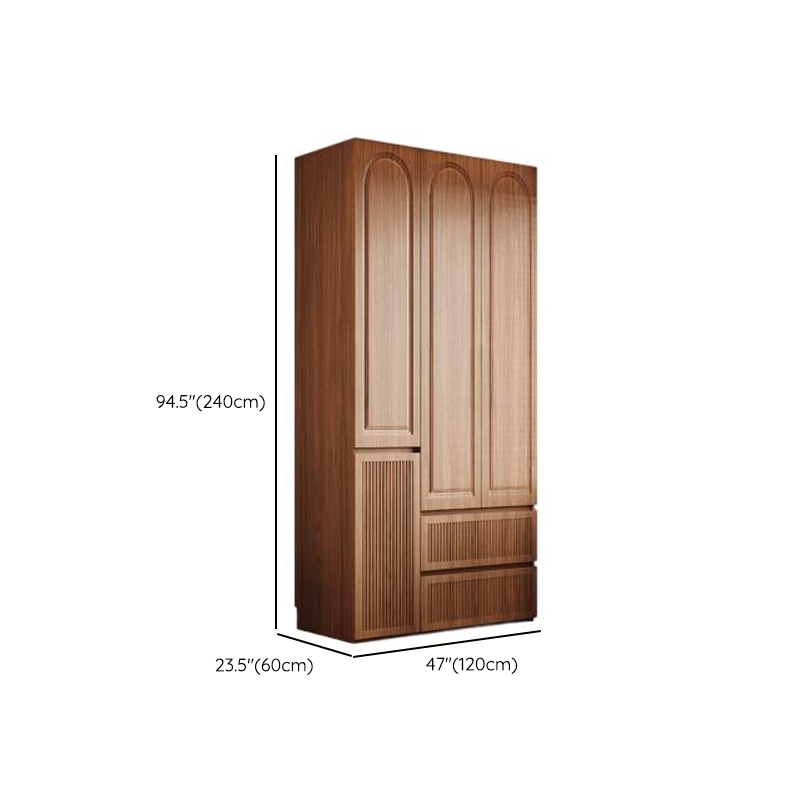 Acorn Minimalist Natural Wood Independent Wardrobe Closet with Soft Close Drawer, Soft Close Door, and Interior Shelves - image 14