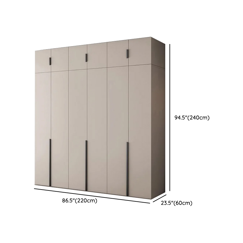 Light Gray Trendy Detached Armoire Cabinet with Soft Close Door, Interior Shelves, and Hanging Rod - image 29