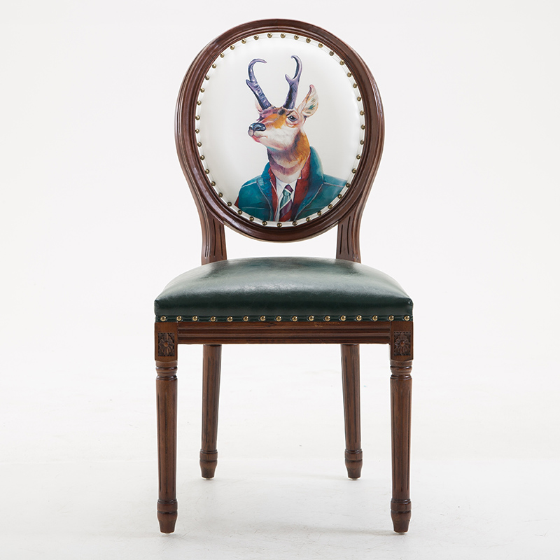 French Sturdy King Louis Back Upholstered Arm Chair/Side Chair with Nailhead Accent, Foot Pads and Weathered Wood Base - image 8