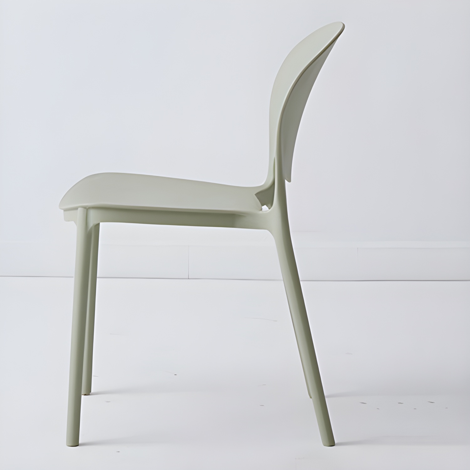 Modern Style Stackable Plastic Chair Open Back Dining Side Chair (Set of 4) - image 23