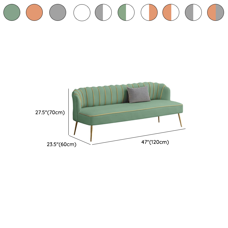 Modish Solid Color Stain Resistant Standard Sofa/Loveseat in Grey/Beige/Amber Color for 2/4-seater/3-seater with 1 Pillow - image 17