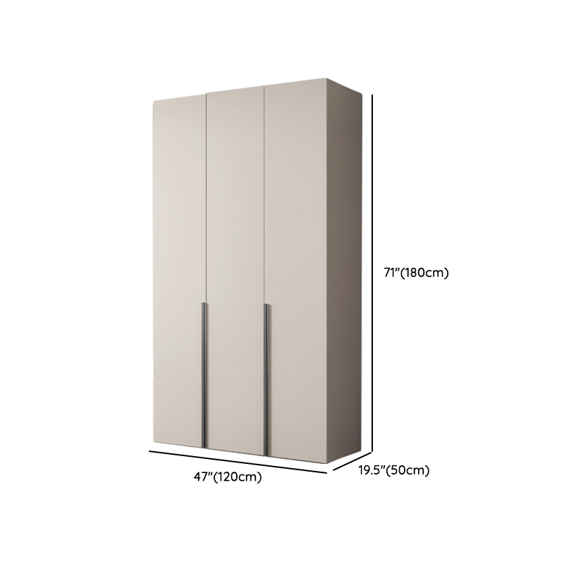 Cream Trendy Timber Standalone Wardrobe Armoire with Soft Close Door, Interior Shelves, and Articulated Mechanism - image 12