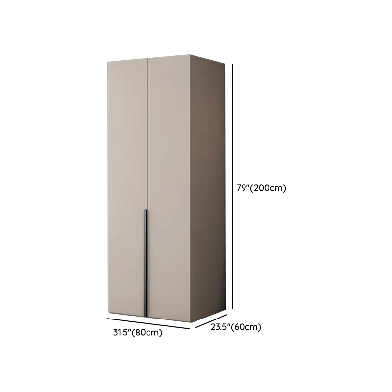 Light Gray Trendy Detached Armoire Cabinet with Soft Close Door, Interior Shelves, and Hanging Rod - image 10