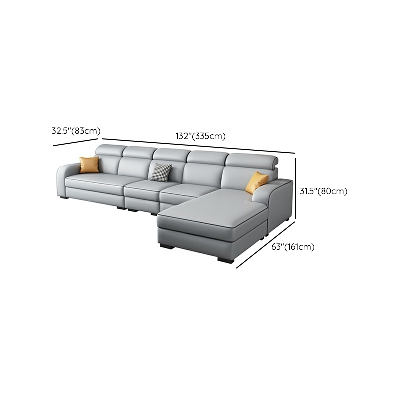 Contemporary Sectional Sofa with Adjustable Pillow and Scratch Resistant Upholstery - image 20