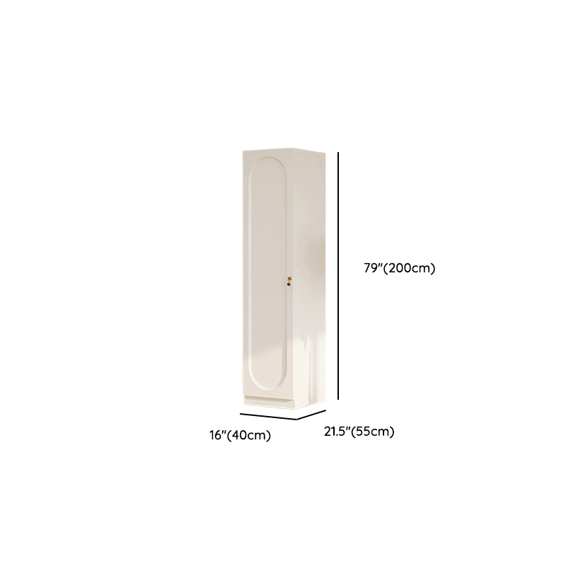 White Modish Manufactured Wood Armoire Cabinet with Adaptable Shelf, Soft Close Door, and Clothing Rod - image 9