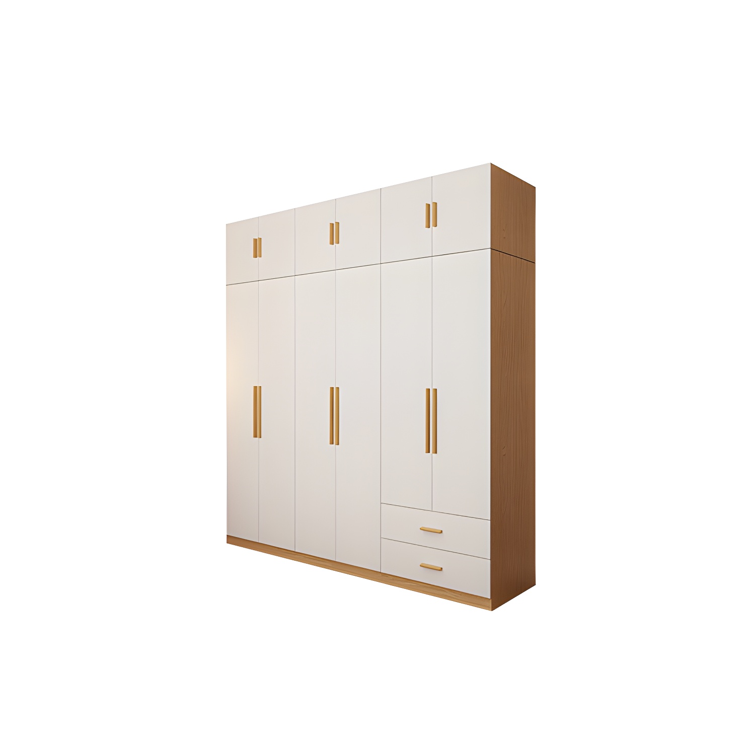 Contemporary Style Wardrobe Wooden Bedroom Closet with Hinged Door - image 5