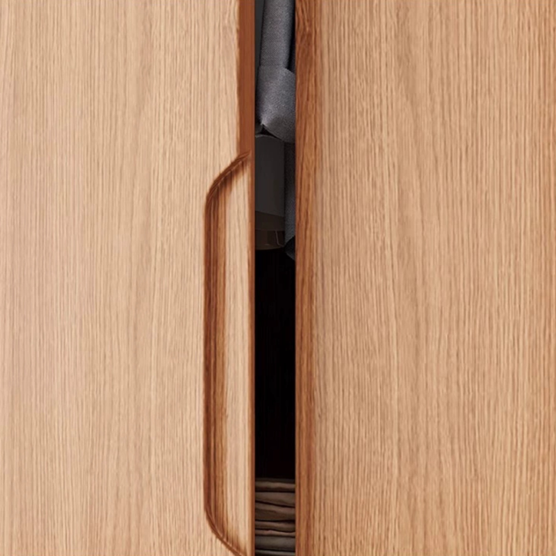 Wood Grain Modish Wooden Armoire Cabinet with Soft Close Drawer, Soft Close Door, Interior Shelves, and Clothing Rod - image 3