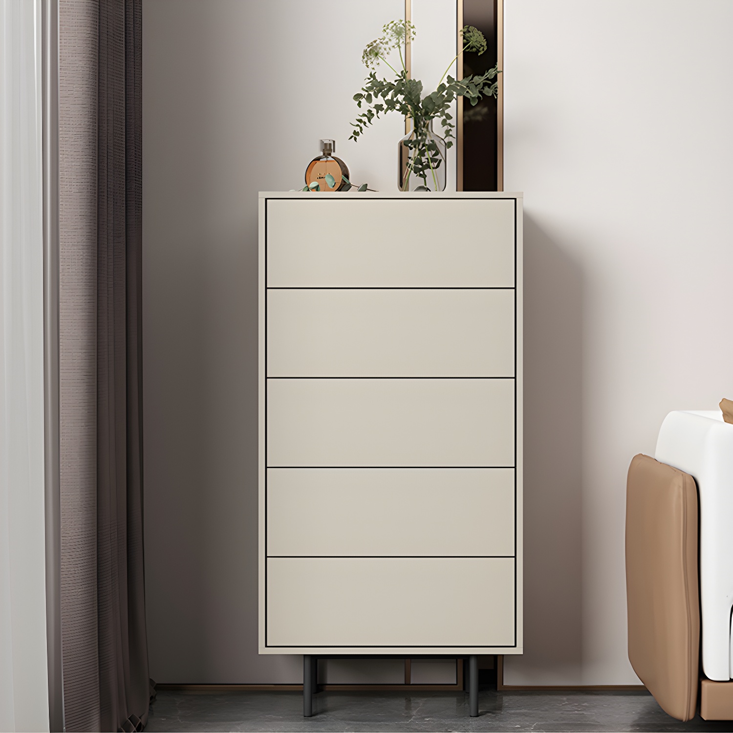 13.65-inch W Modern Storage Chest Dresser Manufactured Wood Storage Chest - image 4