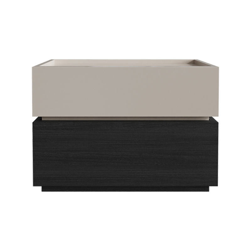 Organic Modern Nightstand With Drawer Organization Featuring 2 Drawers and Real Wood Countertop