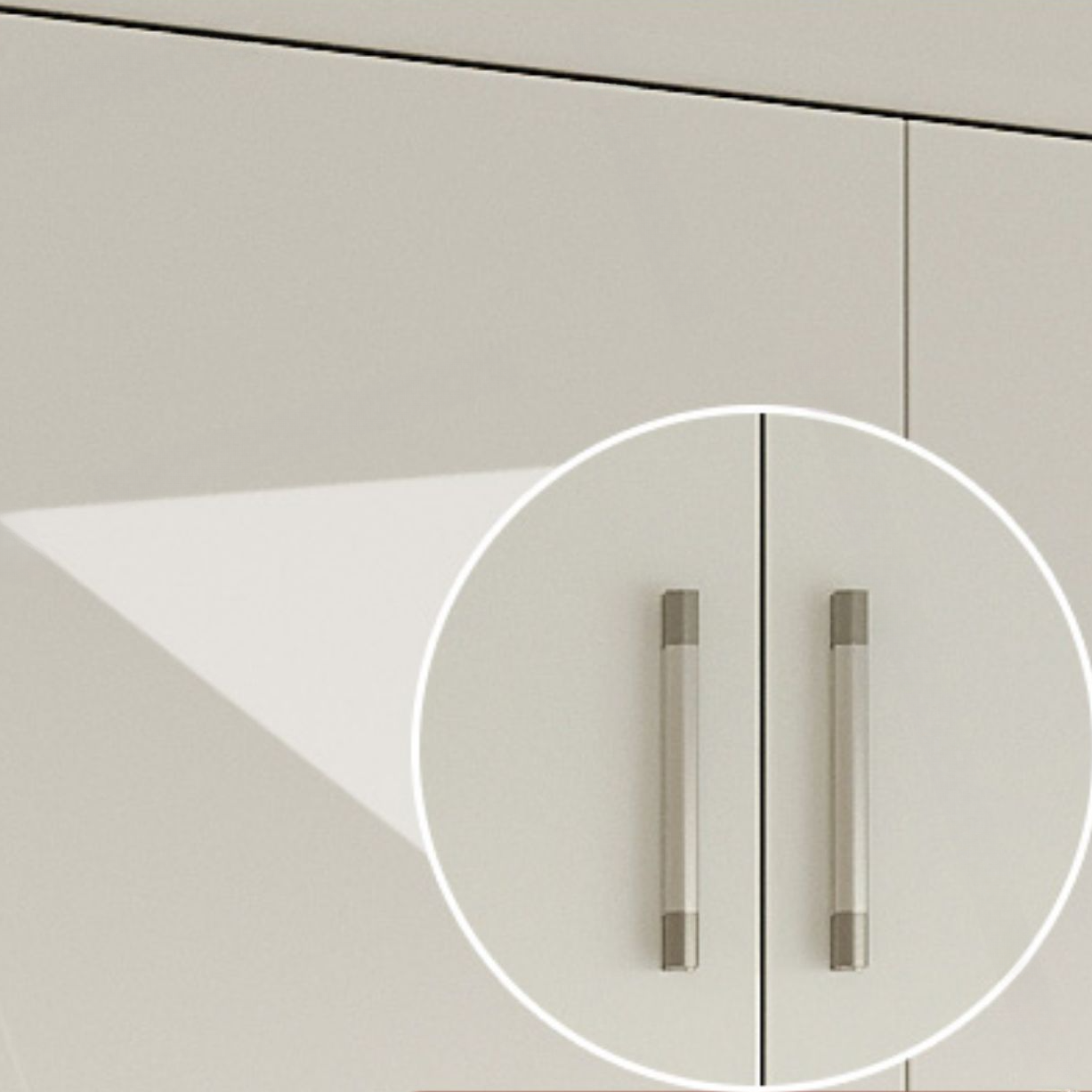 White Modish Manufactured Wood Independent Cabinet Armoire with Soft Close Drawer and Door, Interior Shelves - image 6