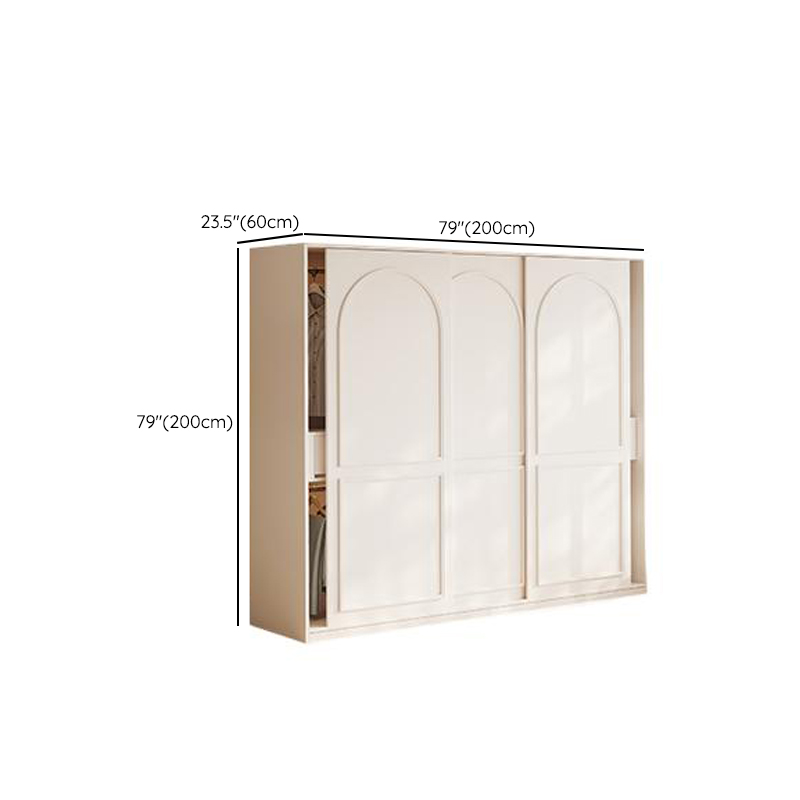 Casual White Wooden Wardrobe with 5 Drawers/4 Drawers/2 Drawers, Interior Shelves & Hanging Rod - image 7