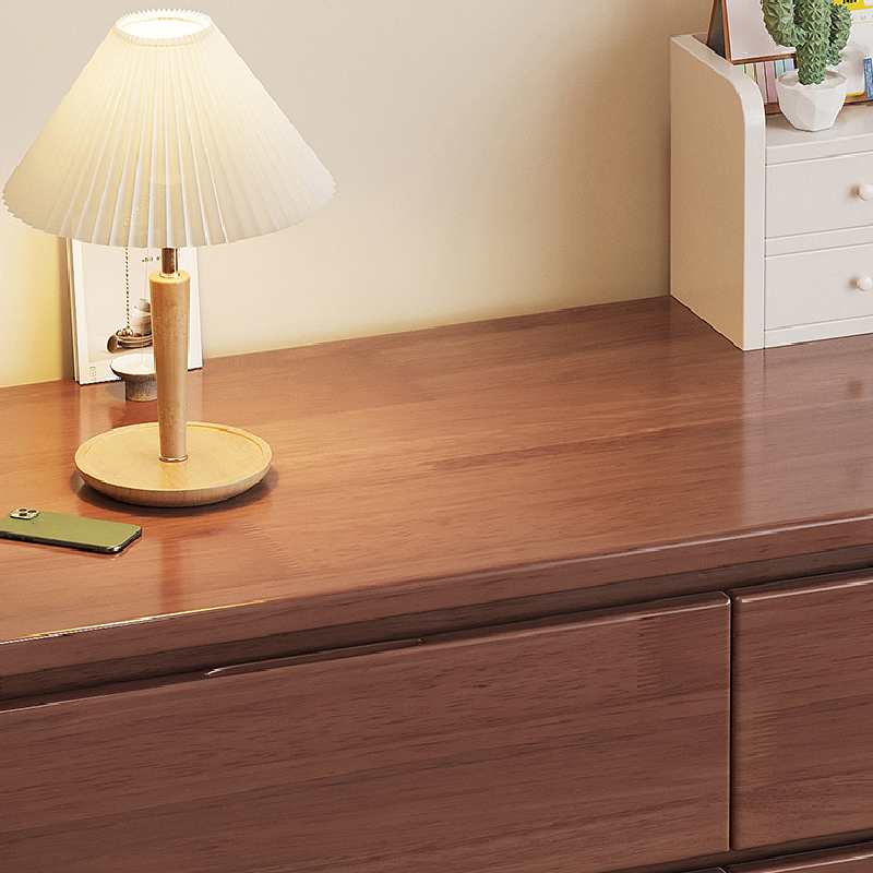 Modern Simple Style Rectangular Detached Decorative Cabinet with Scratch-immune Rubberwood, Chalk/Sepia/Wood Color Top, and Soft Close Drawer - image 5