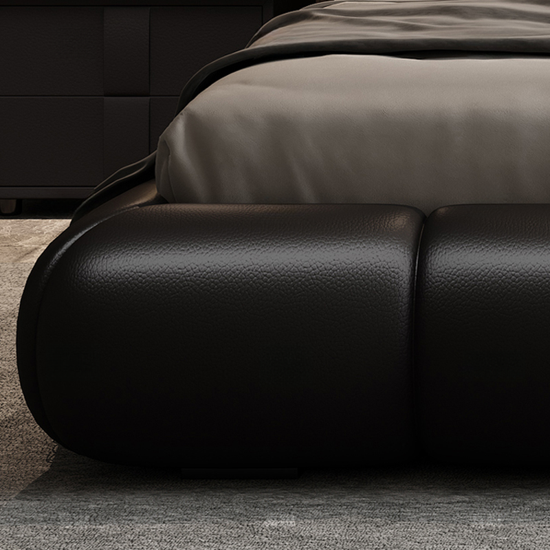Tool-Free Assembly Padded Frame Rectangle Genuine Leather Solid Color Sponge Pallet Bed Frame for Living Room, Lift Up Storage Included/Not Included - image 8