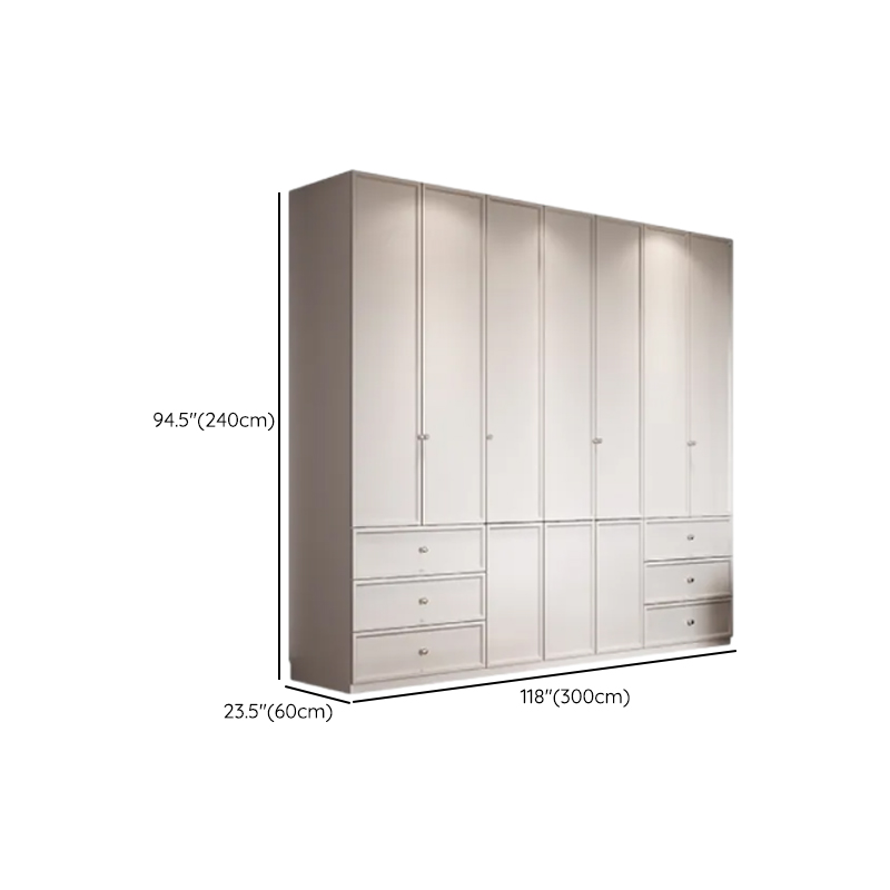White Minimalist Wooden Wardrobe Closet with 3-Drawer/6-Drawer, Soft Close Door, Interior Shelves, and Clothing Rod - image 21