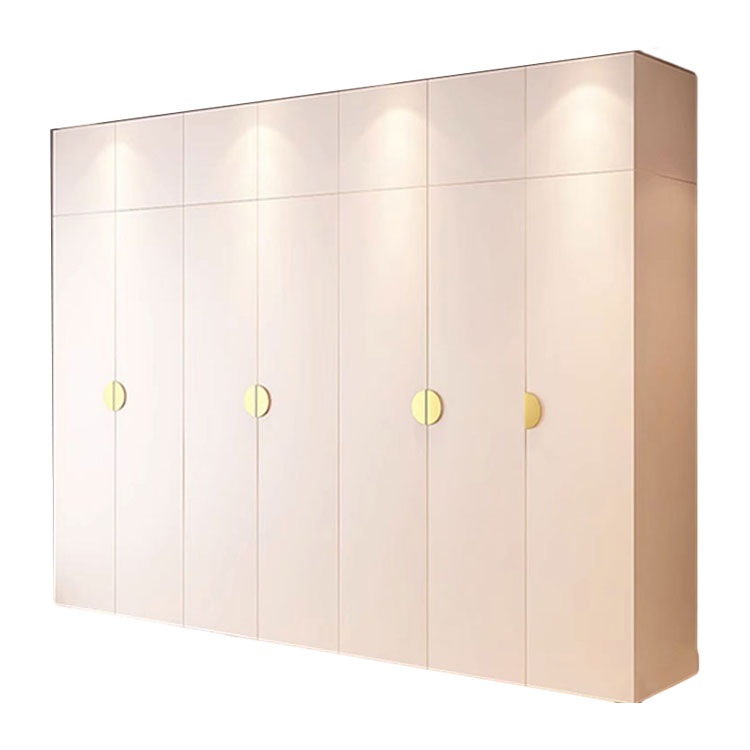 Chic White Wood Wardrobe Armoire with Clothing Rod & Shelves - image 5