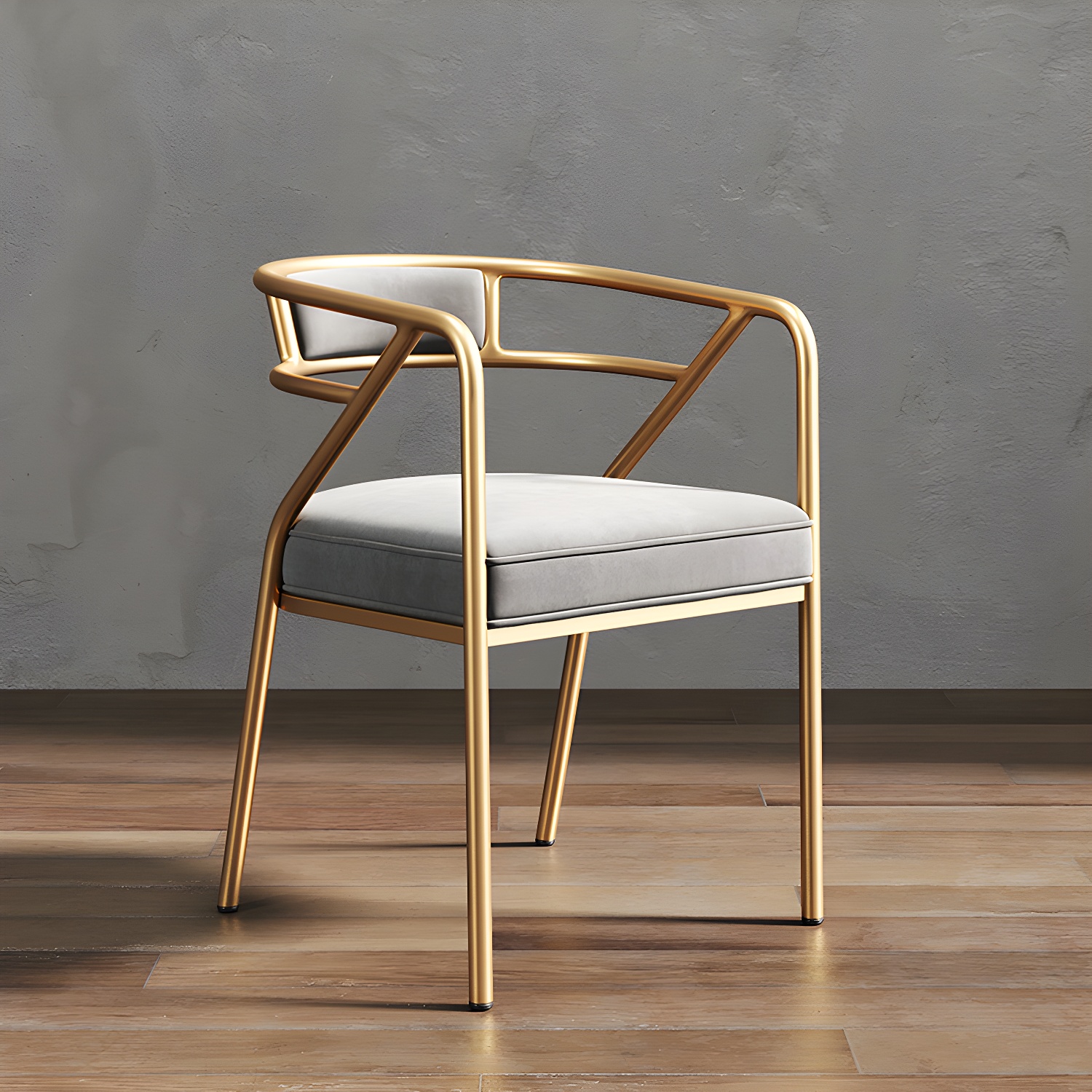 Glam Dining Chair Open Back Upholstered Dining Side Chair with Metal Legs - image 11