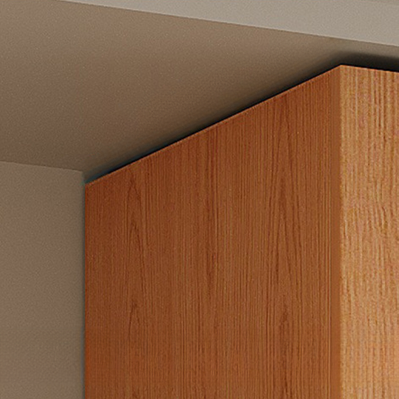 Natural Finish Minimalist Oak Wood Cabinet Armoire with Soft Close Drawer, Soft Close Door, Interior Shelves, and Clothing Rod - image 5