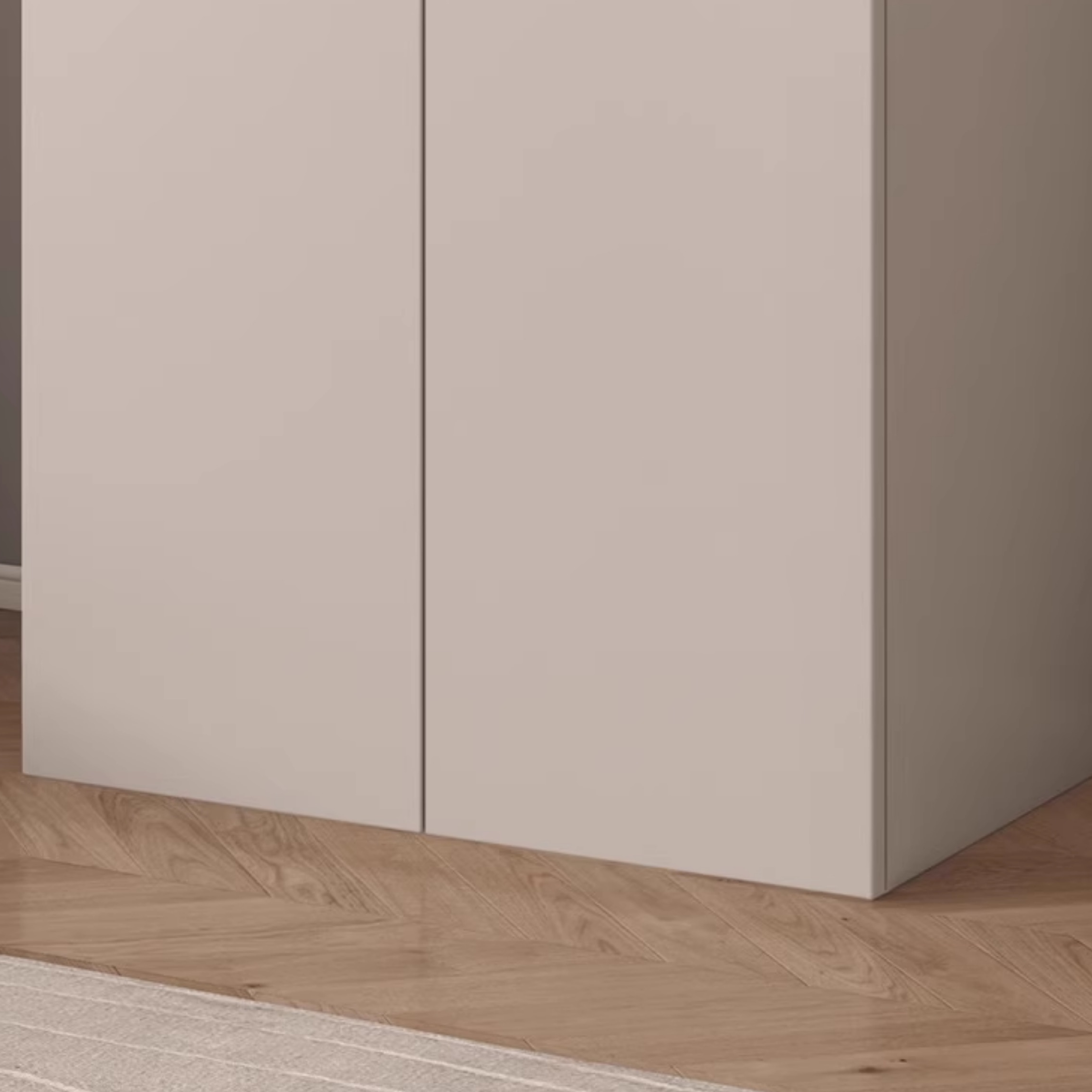 Chalk Modish Manufactured Wood Wardrobe Closet with Soft Close Drawer, Soft Close Door, Interior Shelves, and Clothing Rod - image 4