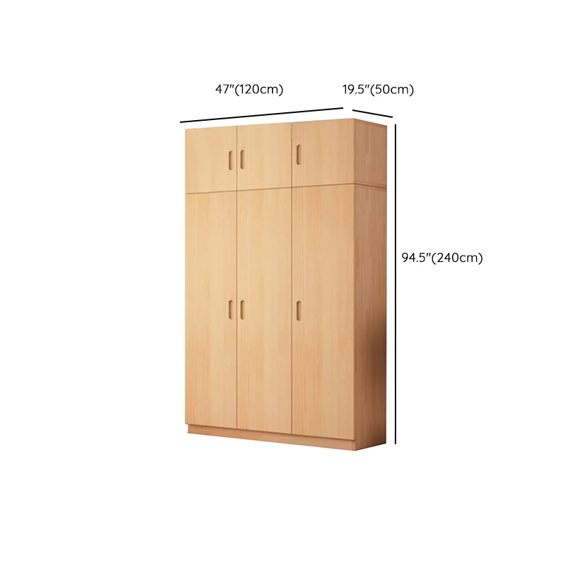 Freestanding Natural Wood Natural Wardrobe - image 23