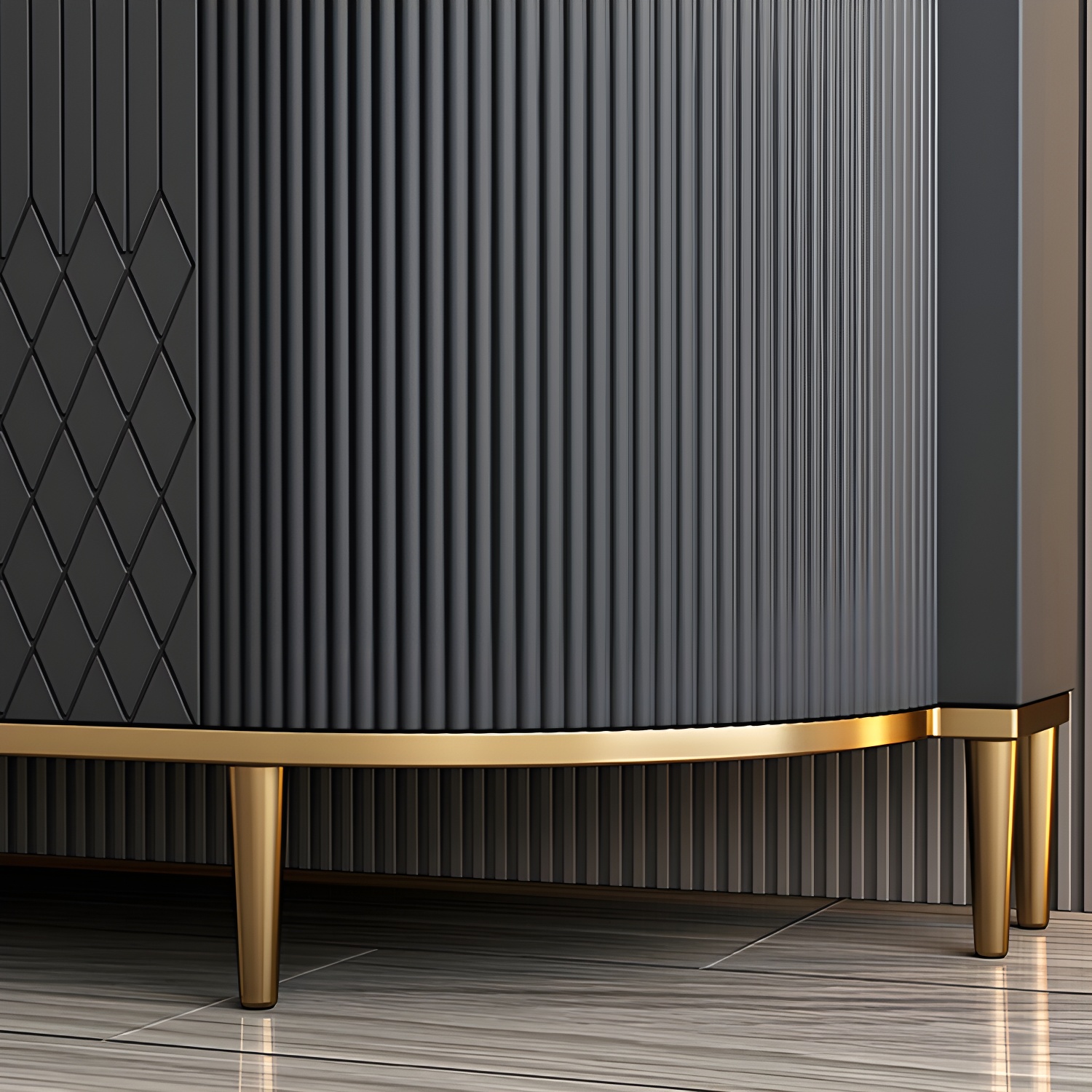 Marble Sideboard Modern & Contemporary Side Board with Cabinets - image 11