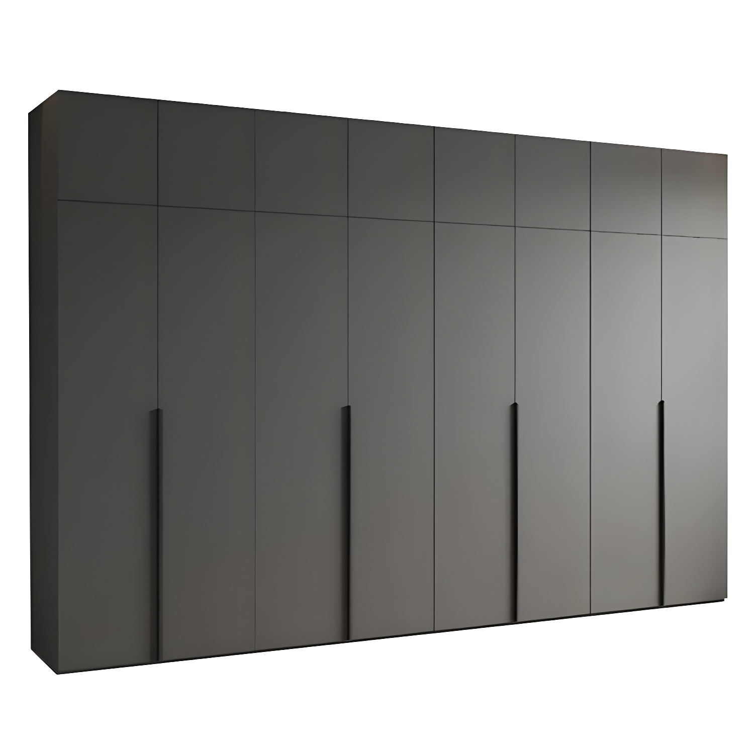 Modern Grey Wood Wardrobe Armoire with Drawers & Shelves for Ample Storage - image 5