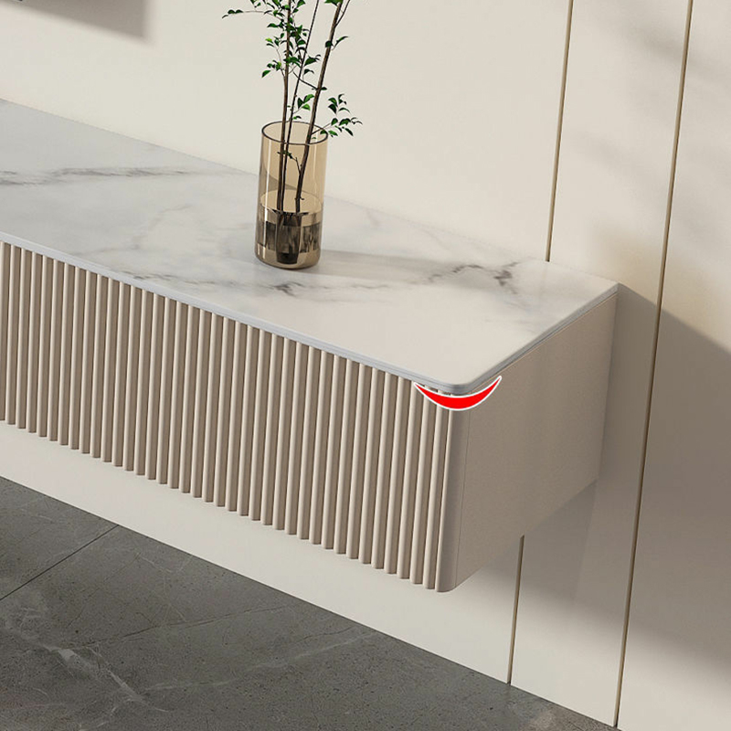 Modern Floating Stone TV Stand with 2 Drawers and 1 Cabinet - image 13