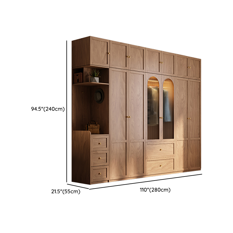 Trendy Unfinished Color Engineered Wood Unattached Armoire Cabinet - image 30