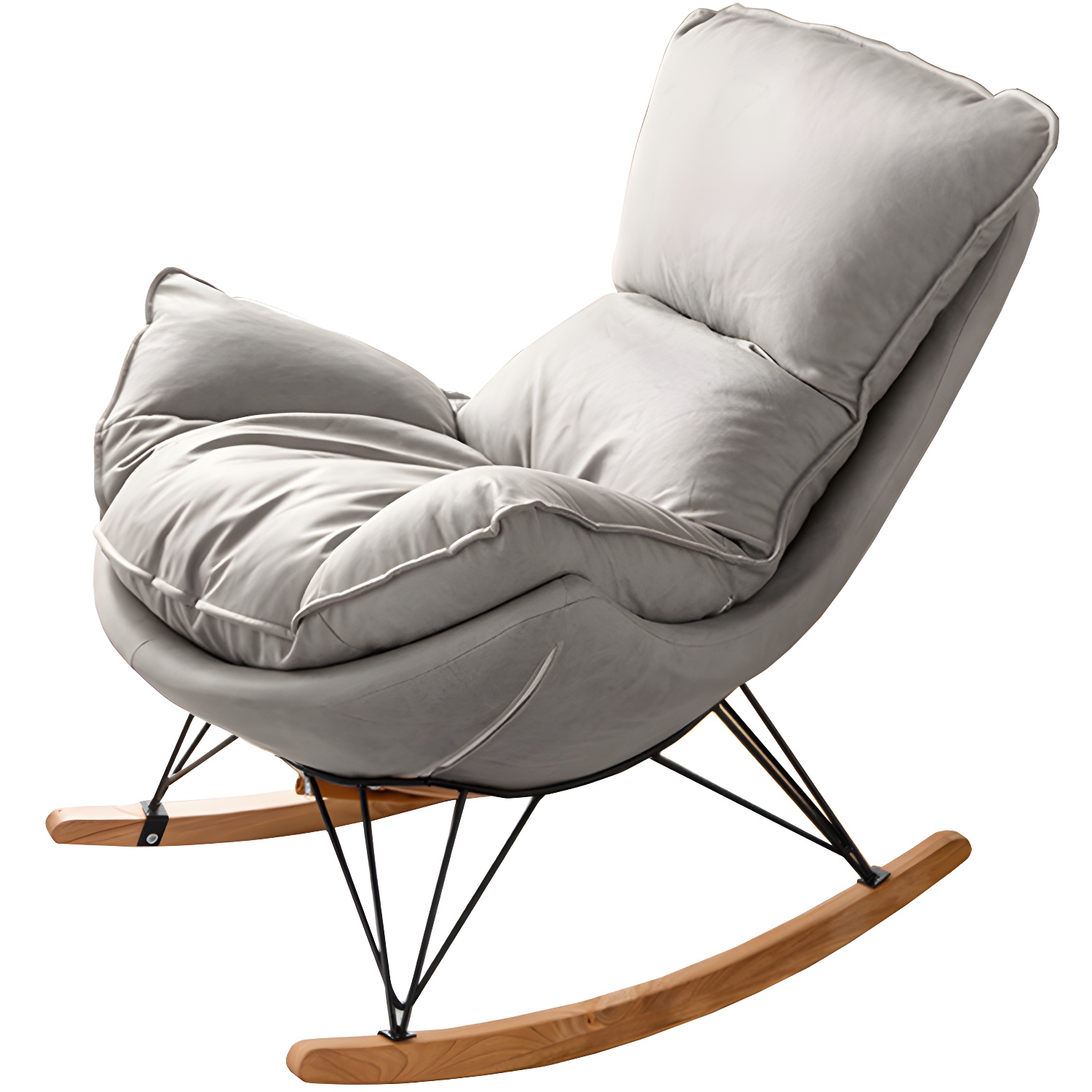 Modern Rocking Chair Solid Wood Rocker Chair with Light Legs - image 22