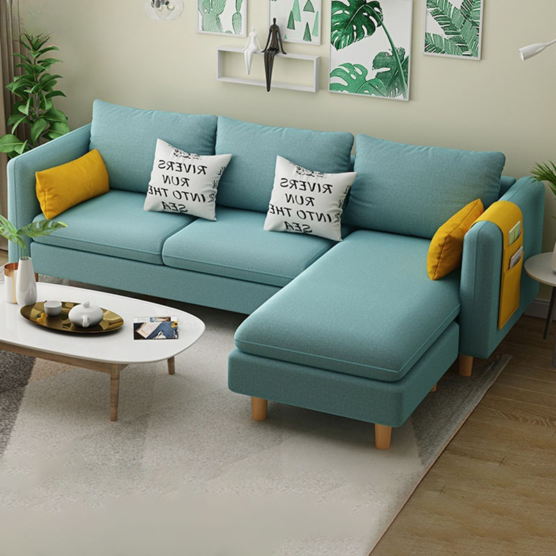 Modern Simple Style L-Shape Natural Wood Reversible Corner Sectional for Living Space - image 9