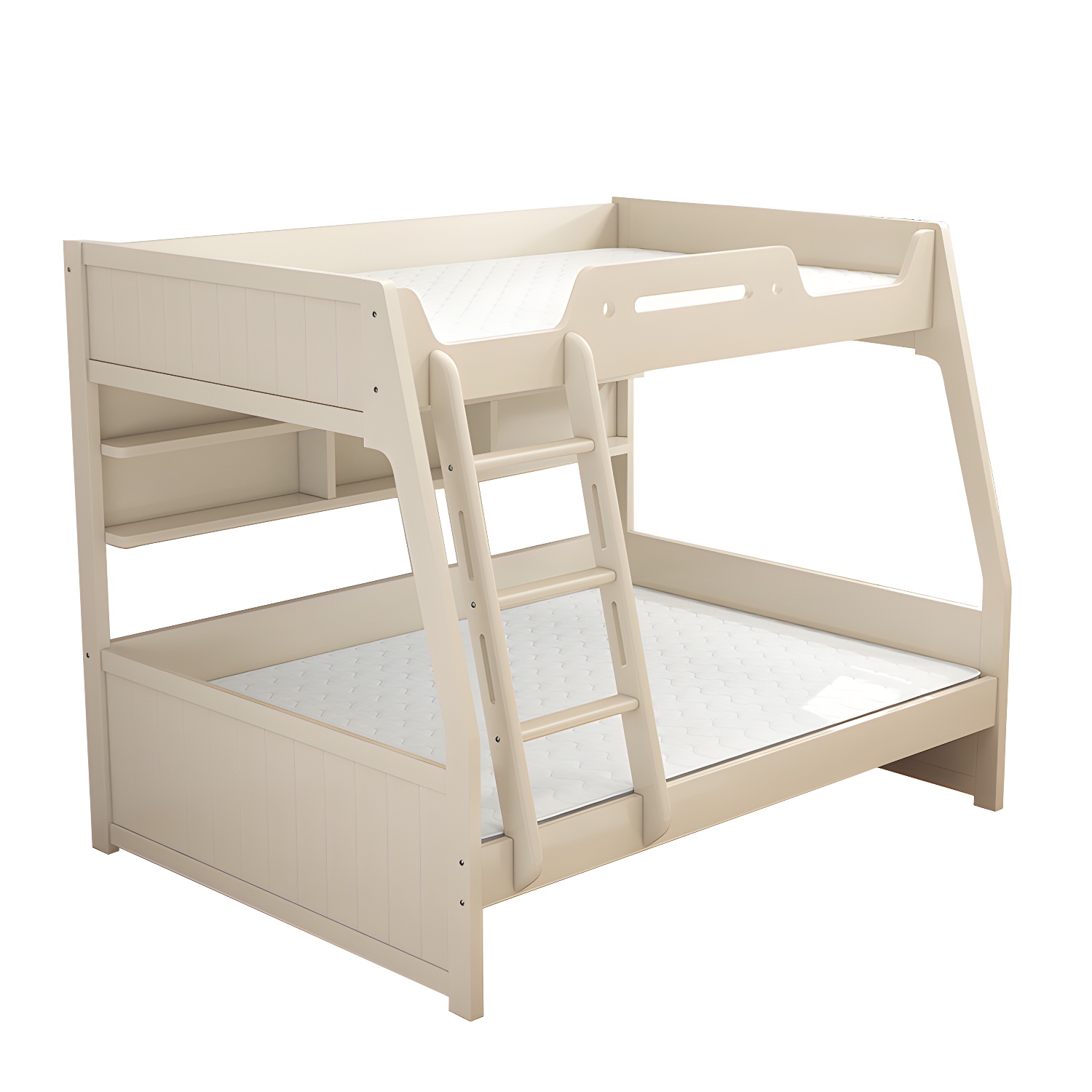 Solid Color Wood Bunk Bed Modern No Distressing Mattress Included Bunk Bed - image 5