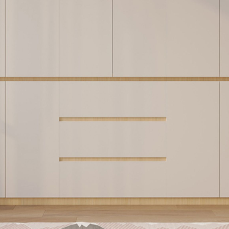 White Modish Manufactured Wood Armoire Cabinet with Soft Close Drawer, Soft Close Door, Interior Shelves, and Clothing Rod - image 4