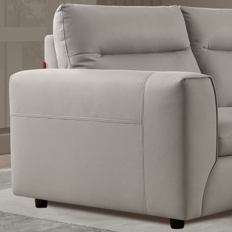 Durable Straight Scratch-proofed Sofa Couch with Pillow Back, Faux Leather, 2-piece Set, Horizontal Orientation, Square Arm - image 5