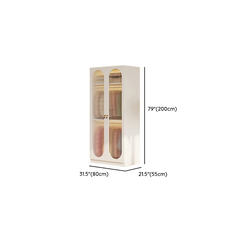 White Modish Manufactured Wood Armoire Cabinet with Adaptable Shelf, Soft Close Door, and Clothing Rod - image 7