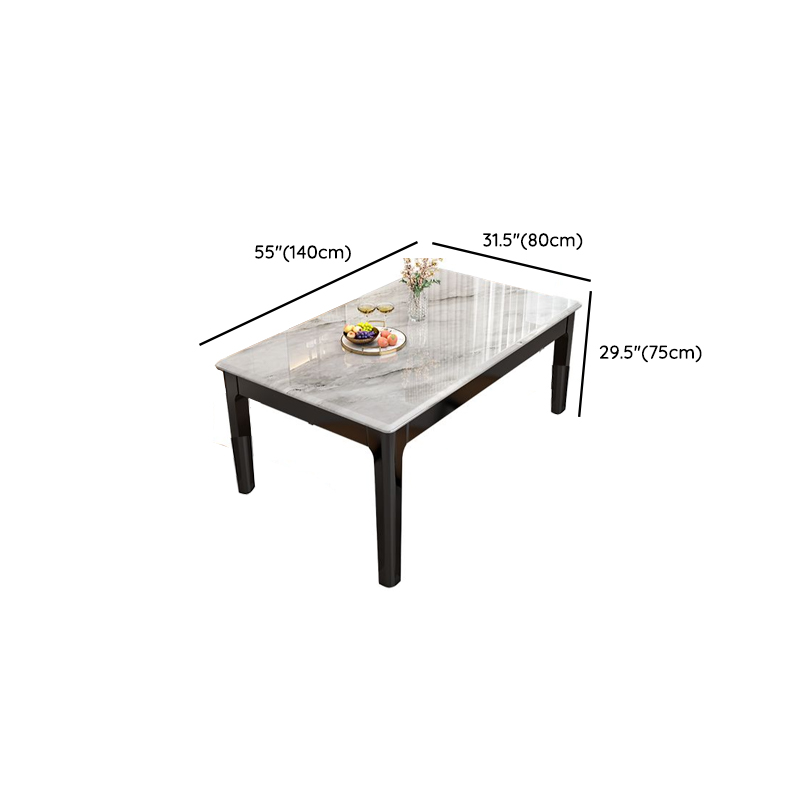 Contemporary 7 Piece Rectangle Dining Table Set with 4-Leg Base - image 10