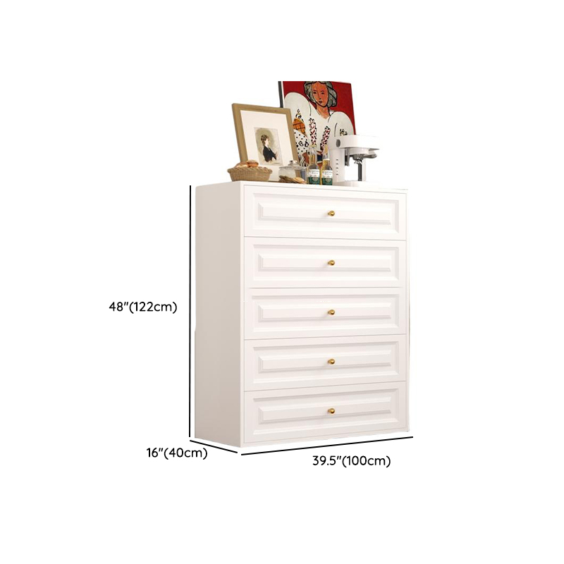 White Simple Iron Lingerie Chest/Bachelor Chest with 5/4/3 Drawers in Vertical/Horizontal Orientation - image 9