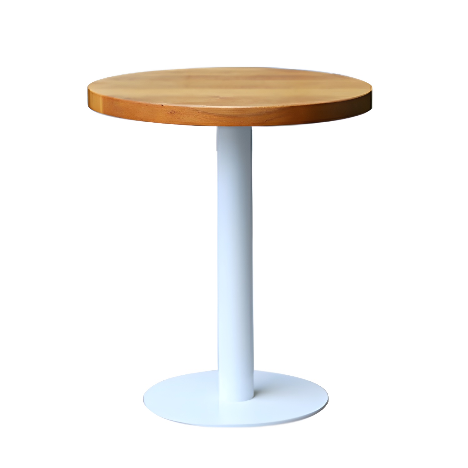 Modern Natural Pine Solid Wood Top Dining Table with Iron Base