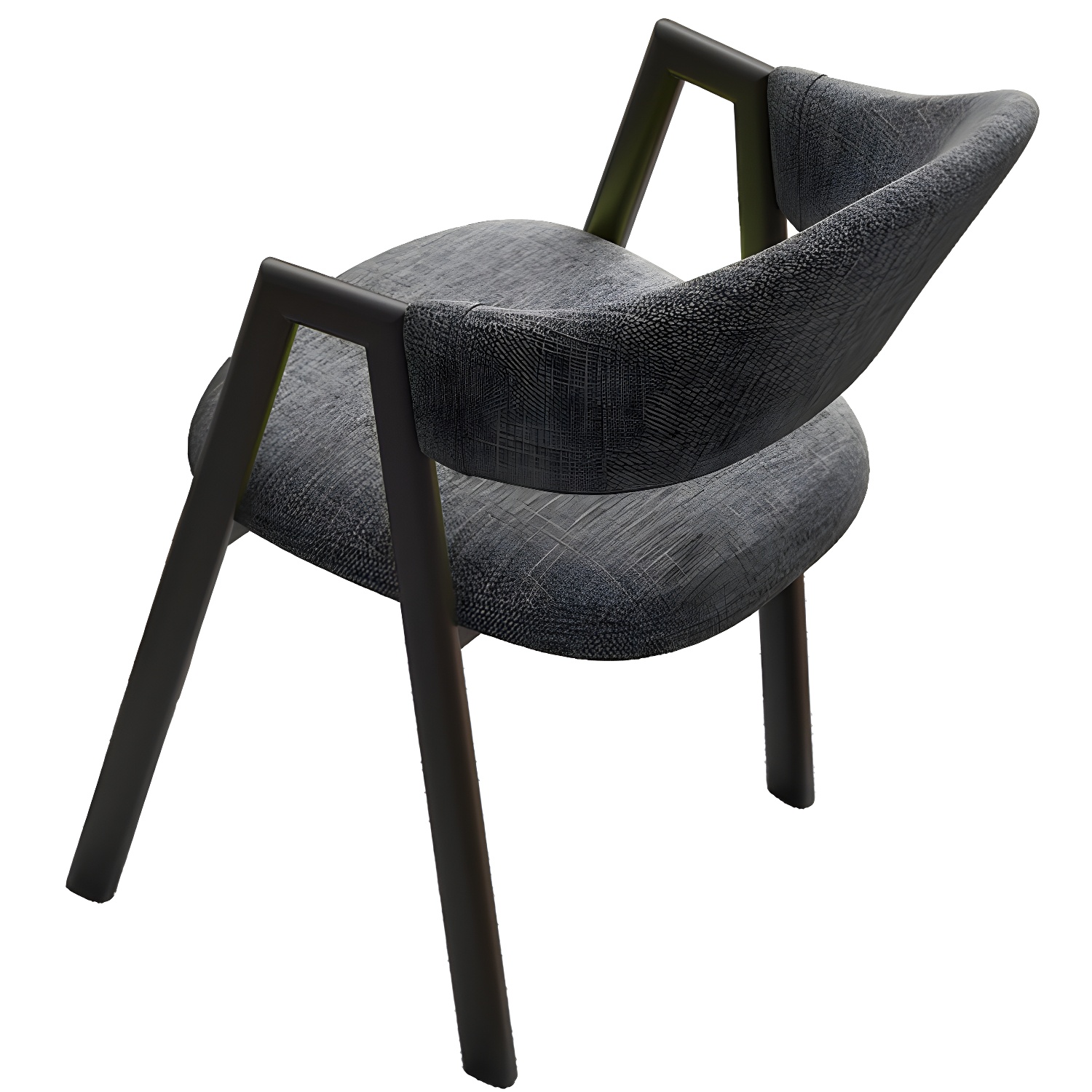 Modern Style Iron Arm Chair Open Back Dining Side Chair with Upholstered - image 3