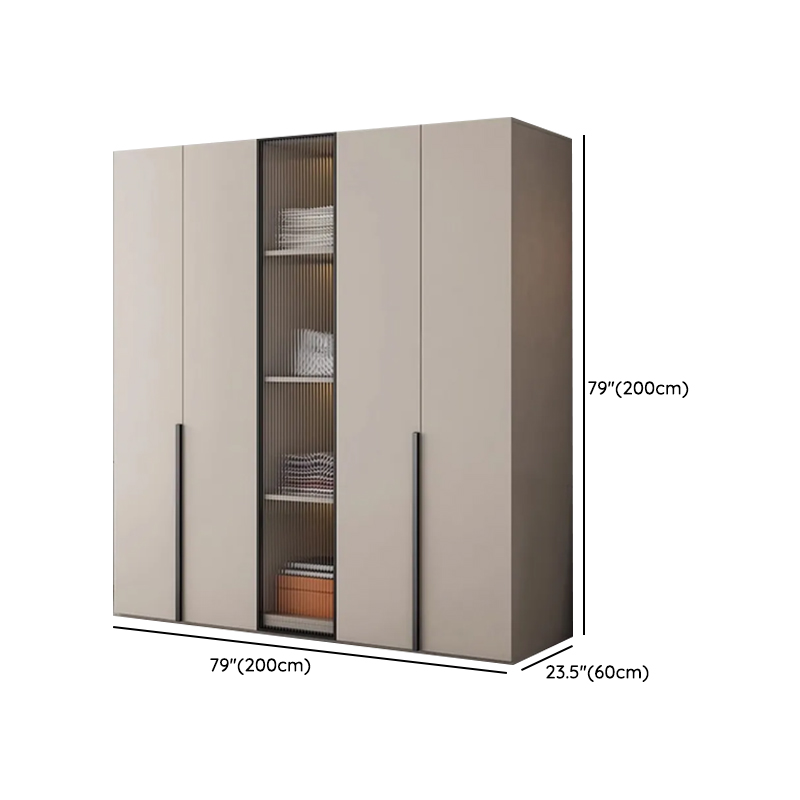 Light Gray Trendy Detached Armoire Cabinet with Soft Close Door, Interior Shelves, and Hanging Rod - image 18