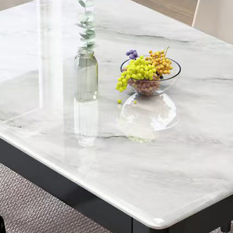 Trendy Slate Dining Table Set with Four Legs, Padded Chair, Back, Chalk Color