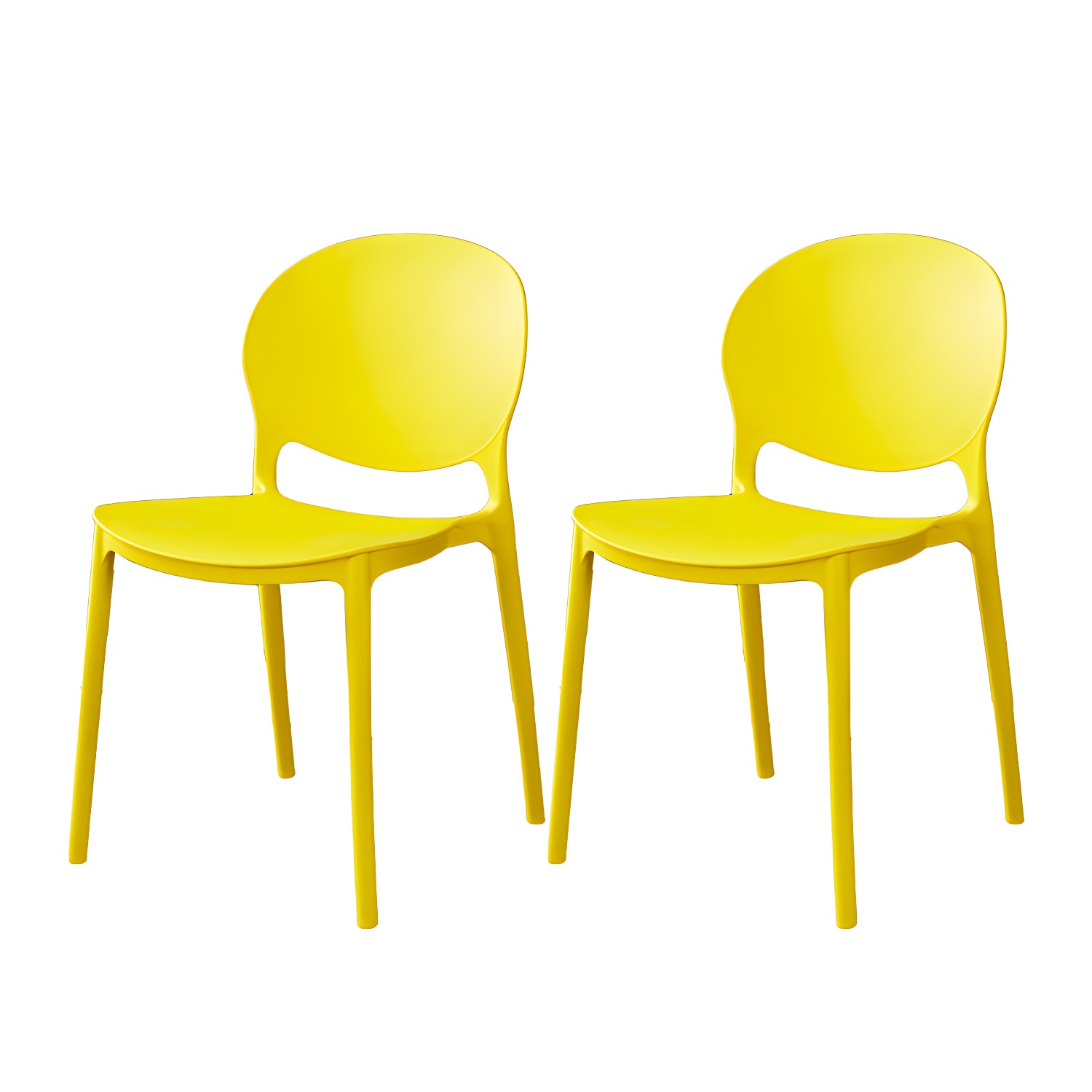 Plastic Open Back Dining Chair Indoor-Outdoor Stackable Side Chair - image 8