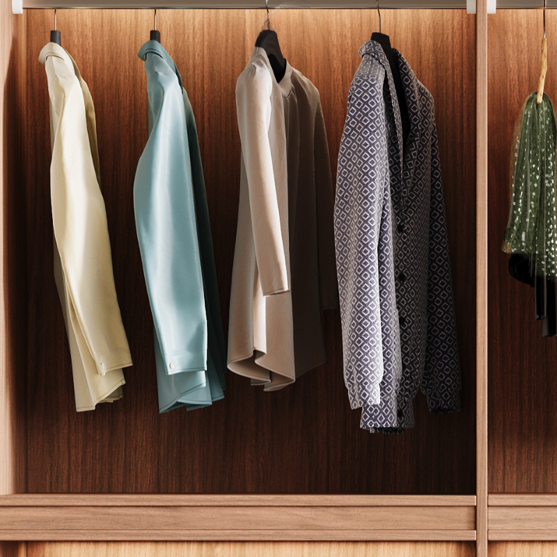 Acorn Minimalist Wooden Wardrobe Closet with Soft Close Door, Interior Shelves, and Clothing Rod - image 4