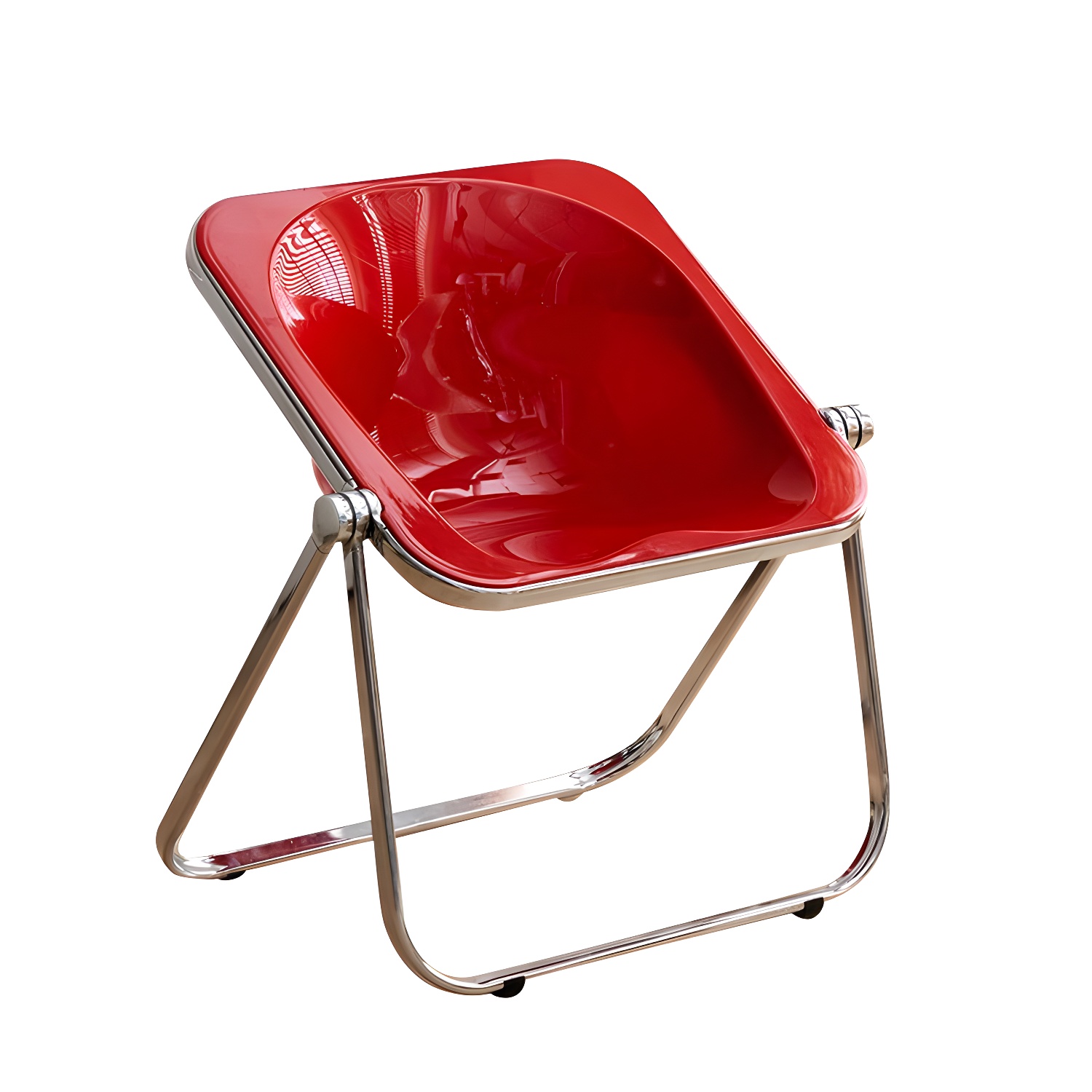 Modern Collapsible Side Chair with Low Back and Foldable Design in Plastic & Acrylic - image 5