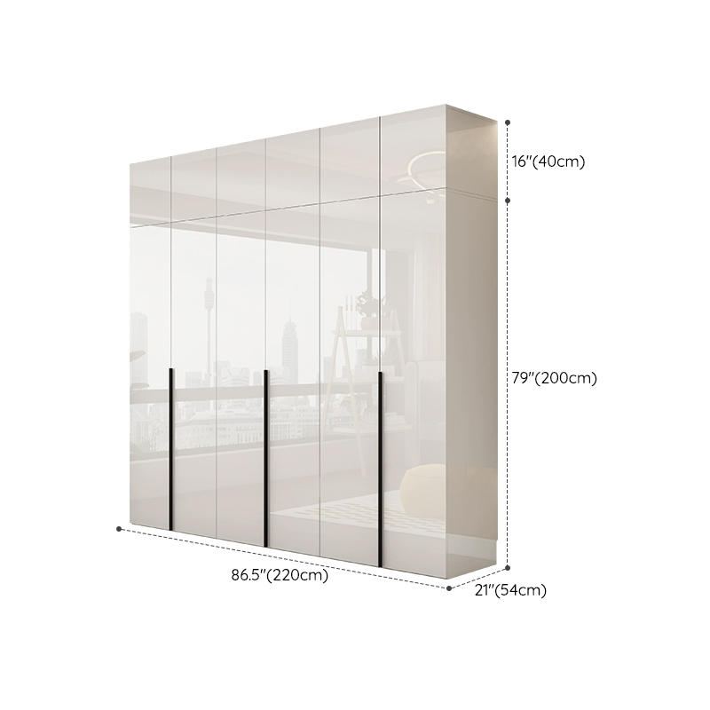 Solid Wood White Wardrobe Armoire with Drawers, Clothing Rod, and Shelves - image 26