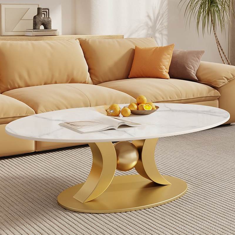 Nested/Single Slate Pedestal Board Game Coffee Table with Black/Light Gray/Chalk Oblong Top - image 4